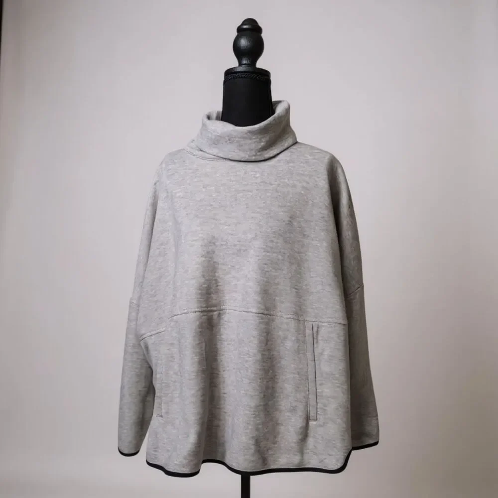 The North Face Canyon Flats Stretch Poncho W XS/S Lux Fleece Pullover Cowl-Neck - Picture 1 of 5